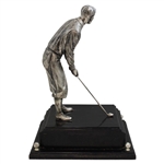 Large Bobby Jones Figural Golf Trophy On Wooden Base
