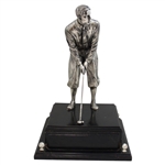 Large Bobby Jones Figural Golf Trophy On Wooden Base