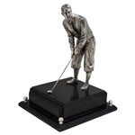 Large Bobby Jones Figural Golf Trophy On Wooden Base
