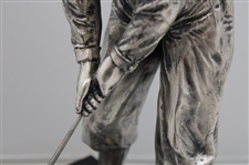 Large Bobby Jones Figural Golf Trophy On Wooden Base
