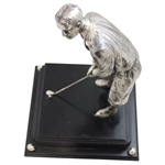 Large Bobby Jones Figural Golf Trophy On Wooden Base