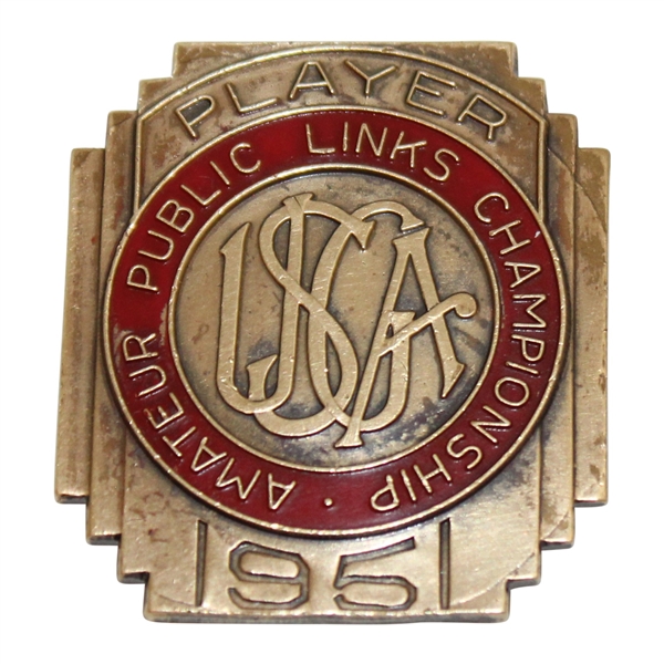 1951 Amateur Public Links at Brown Deer GC Contestant Badge