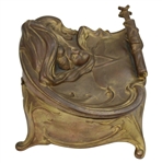 c.1910 Large Art Nouveau Lady's Jewel Box. Jennings Bros 
