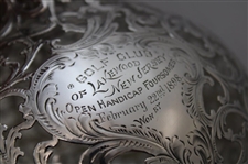 1898 Golf Club Of Lakewood New Jersey Open Handicap Foursome Tournament Sterling On Glass Trophy