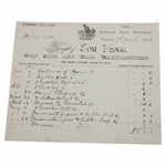 1897-98 Invoice From Tom Hogg Of Richmond Golf Club.