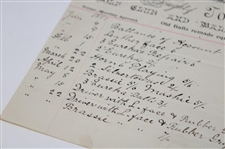 1897-98 Invoice From Tom Hogg Of Richmond Golf Club.