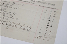 1897-98 Invoice From Tom Hogg Of Richmond Golf Club.