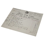 1897-98 Invoice From Tom Hogg Of Richmond Golf Club.