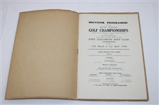 1934 South African Open & Amateur Golf Championship Official Program