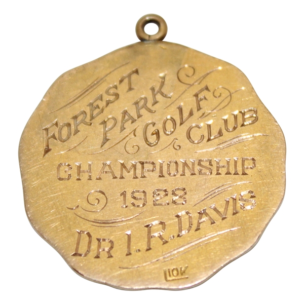1928 Forest Park Golf Club St. Louis Club Championship Gold Medal 