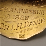 1928 Forest Park Golf Club St. Louis Club Championship Gold Medal 