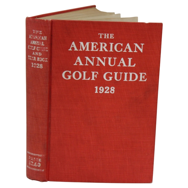 1928 American Annual Golf Guide w/Recap of Bobby Jones Wins Book