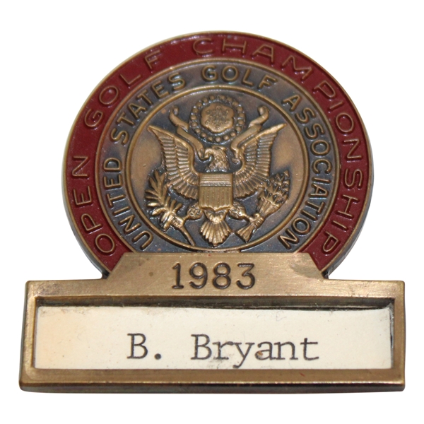 Brad Bryant’s 1983 US Open at Oakmont Contestant Badge