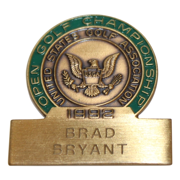 Brad Bryant’s 1992 US Open at Pebble Beach Contestant Badge