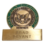 Brad Bryant’s 1992 US Open at Pebble Beach Contestant Badge