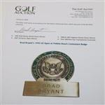 Brad Bryant’s 1992 US Open at Pebble Beach Contestant Badge