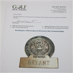 Brad Bryant’s 1995 US Open at Shinnecock Hills Contestant Badge