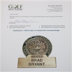 Brad Bryant’s 1996 US Open at Oakland Hills Contestant Badge