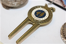 Various Brad Bryant Contestant Badges, Divot Tools, Clips, Pins & more