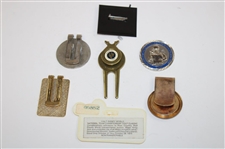 Various Brad Bryant Contestant Badges, Divot Tools, Clips, Pins & more