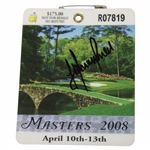 Trevor Immelman Signed 2008 Masters Tournament SERIES Badge #R07819 JSA ALOA