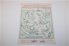 Gary Player Signed 1961 Masters Tournament Saturday Pairing Sheet JSA ALOA
