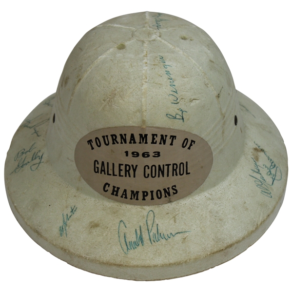 Palmer, Nicklaus, Goalby & 11 Others Signed 1963 Tournament of Champions Gallery Control Hat JSA ALOA
