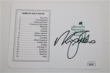 Faldo, Player & O'Meara Signed Augusta National Golf Club Scorecards JSA COA