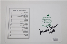 Faldo, Player & O'Meara Signed Augusta National Golf Club Scorecards JSA COA
