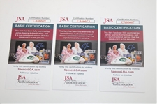 Faldo, Player & O'Meara Signed Augusta National Golf Club Scorecards JSA COA