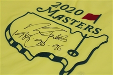 Nick Faldo Signed 2020 Masters Tournament Embroidered Flag w/Years Won JSA #CA66659