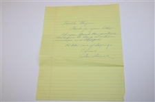 Nelson, Snead, & Sarazen Signed Handwritten Letters To Wayne Beck JSA ALOA