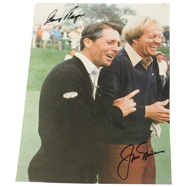 Player & Nicklaus Signed 8X11 Photo JSA ALOA