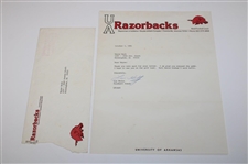 Lou Holtz Signed Letter To Wayne Beck JSA ALOA