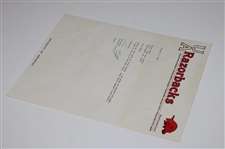 Lou Holtz Signed Letter To Wayne Beck JSA ALOA