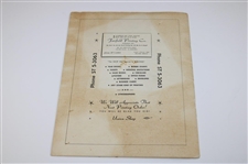 Arnold Palmer Signed 1960 Birmingham Country Club Exhibition Program - To Wayne JSA ALOA
