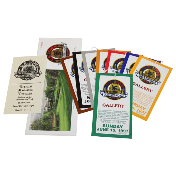 1997 US Open at Congressional Country Club Ticket Set