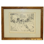 The Sixth Tee Cartoon Print No. 36 by Clare Briggs - Framed