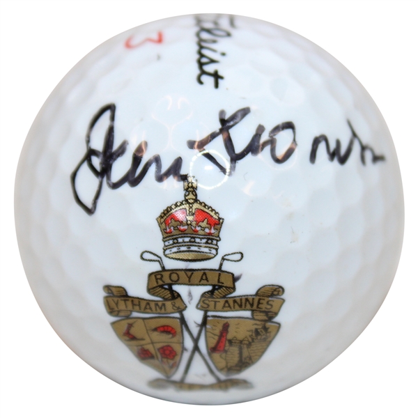 Peter Thomson Signed Royal Lytham & St. Annes Logo Titleist 3 Golf Ball JSA ALOA