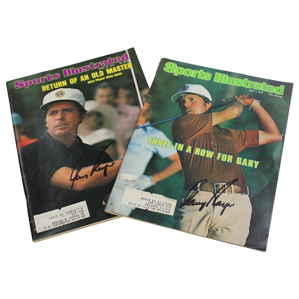 Gary Player Signed 1974 & 1978 Sports Illustrated Magazines JSA ALOA