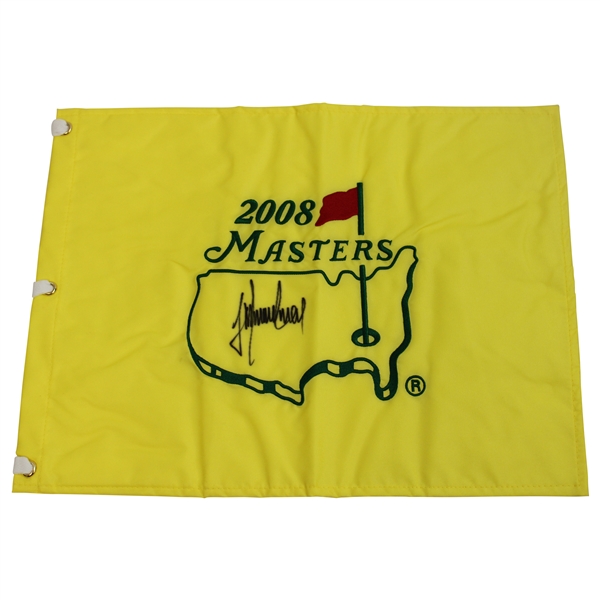 Trevor Immelman Signed 2008 Masters Tournament Embroidered Flag JSA ALOA