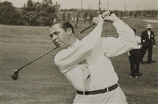 1928 Walter Hagen 'The Greatest Swing in Golf' Statuesque Masterpiece Photo