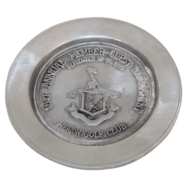 1970 Merion Golf Club Member Guest Pewter Plate Gift