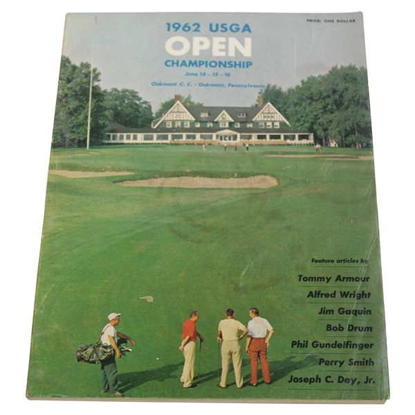 1962 US Open Oakmont Country Club Program Jack Nicklaus Arnold Palmer