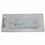 Sam Snead Signed 1/12/1987 Personal Check to Exxon PSA/DNA 83511556 GEM MT 10