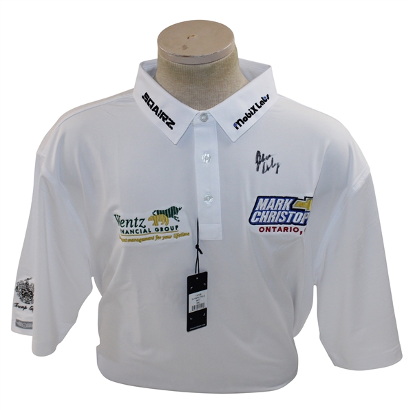 John Daly Signed Personal Straight Down White Performance 3XL Shirt w/Sponsors JSA ALOA