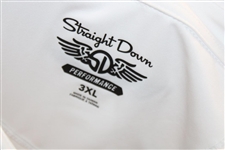 John Daly Signed Personal Straight Down White Performance 3XL Shirt w/Sponsors JSA ALOA