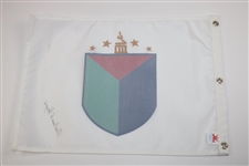 LPGA Founder Marlene Bauer Hagge Signed World Golf Hall of Fame Flag JSA ALOA