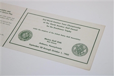 1960 Amateur Team Championship Merion Golf Club Official Scorecard - Jack Nicklaus 