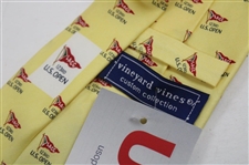 2023 US Open at Los Angeles Country Club Yellow Logo Tie - New & Unused